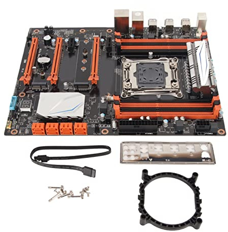 Haofy Scheda Madre, Scheda Madre PC con 8 Slot DDR3 7.1 Traccia LGA 2011 per Giochi