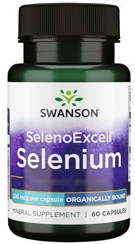 Swanson SelenoExcell Selenium, 200mcg, 60 Capsules, High-dose, Laboratory-Tested, Soy-Free, Gluten-Free, Non-GMO