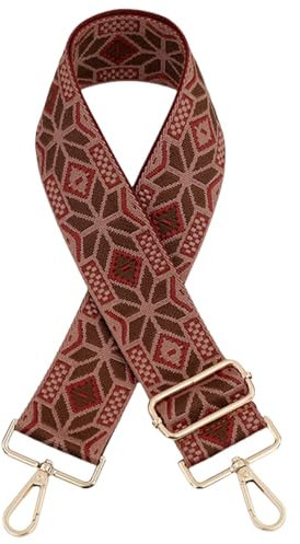 Traziewell Taschenband mit Karabiner Breiter Schultergurt,Verstellbarer Ersatz-Taschengurt mit Metall Drehhaken,weicher Taschengurt,Umhängetaschengurt wechselbarer Gurt für Crossbody-Handtasche 2316