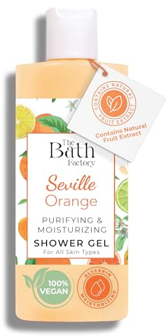 The Bath Factory Duschgel – Sevilla Orange – Feuchtigkeitsspendende & Pflegende Körperreinigung – 400 ml