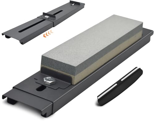 JNUYISW Pierre a Aiguiser, Grain 1000/6000 Aiguiseur Couteaux Affuteur Couteau à Double Face Professionnel avec Base Antidérapante Réglable Guide des Angles Affûtage Ménager pour évier de Cuisine