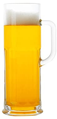 Biergläser, 620 ml Glaskrug mit Henkel Der Bierbecher for Festivals, Grillabende und Fußballspiele Bierkrug