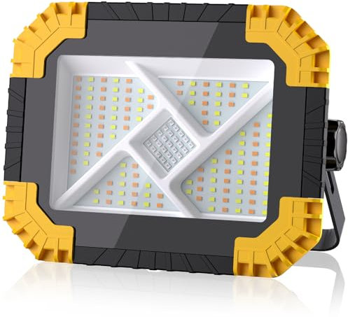 Linke Rechargeable Work Light, Super Bright Camping Lights with 20000mAh Battery Portable Floodlight with Magnetic, USB, Solar Emergency Led Lantern for Tent Car Repairing Hiking & Fishing