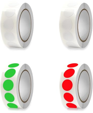 YOUZMY 2000 Stück Klebepunkte 20mm Bunte Markierungsetiketten, selbstklebende, wasserfeste Punktaufkleber – Runde Sticker für DIY, Büro, Kalender, Zuhause und Farbkodierung Punkte Aufkleber