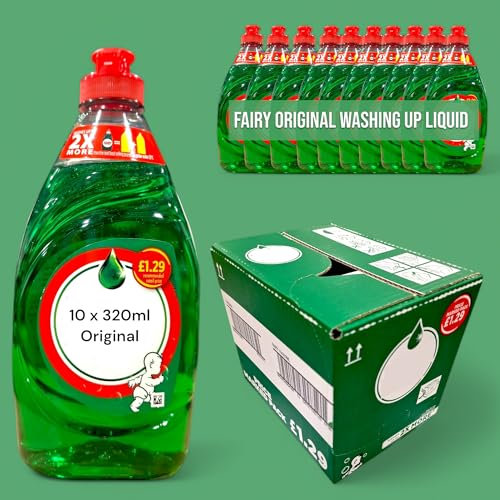 ORIGINAL Washing Up Liquid Green with LiftAction 320ML (Pack of 10)