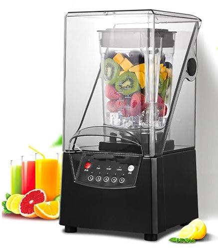 MZBDYYF Blender for Smoothies Commercial Blender 2L Smoothie Machine Fruit Juice Smoothie Maker with Smart Touch Screen Adjustable Speed for Home Restaurants Hotels