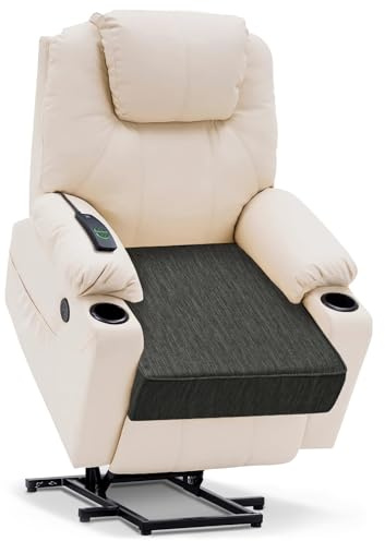 HAVARGO Großes Sitzkissen, doppellagiger Memory-Schaum Sitzkissen für Liegestühle, Sofas, Sessel, Dickes Kissen, 50 x 50 x 12cm – Schwarz