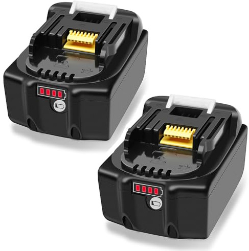 2 unidades BL1860B 18 V 6,0 Ah 6000 mAh BL1850B baterías de herramientas compatibles con Makita 18 V batería 6 Ah para Makita DDF482Z DDF484Z DDF485Z DDF487Z DDF489Z, sierra de cadena con batería