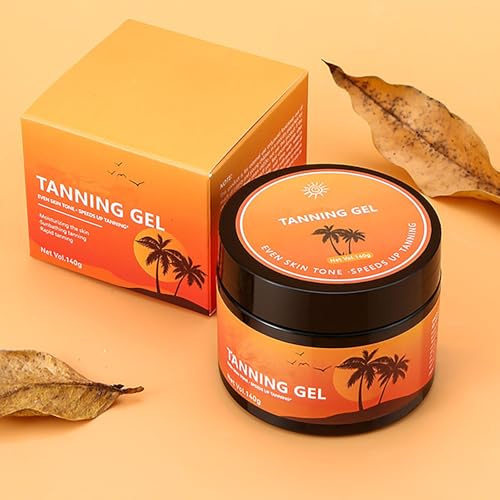 Bräunungsbeschleuniger, Premium Bräunungsbeschleuniger-Creme, Intensive Tanning Gel, Karotten Selbstbräuner Körper Gesicht Solarium Creme, Bräunungsöl für Sonnenbänke & Außensonne