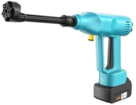 TRDEWR Lavadora De Coches Eléctrica De 200Bar, Pistola De Agua De Lavado De Alta Presión, Motor Sin Escobillas, Limpiador Inalámbrico De Lavadora De Coches, Boquilla Ajustable Hidrolavadora Potente