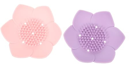 LAPYAPPE Portasapone in Silicone 2 Pezzi Drenaggio, Resistente alla Ruggine e Antigraffio, Design Moderno e Semplice per Doccia e Bagno