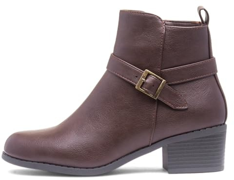 Lilley Womens Brown Heeled Ankle Boot - Size 4 UK - Brown