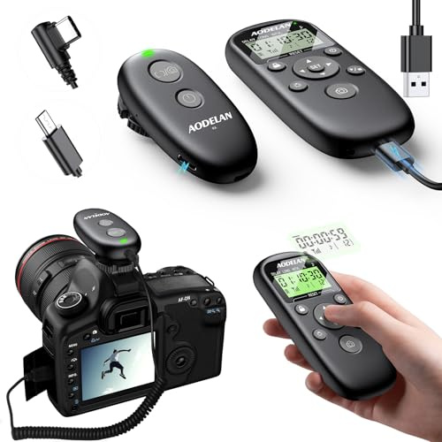 for Sony Cameras Wireless Rechargeable Timer Shutter Release Remote Control with LCD & Upgraded Interval Timer for A7 III, A7 IV, A7R IV, A7C II, A6600, A6700, RX100 VII, ZV-1, ZV-E1, ZV-E10 II