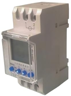 gloca Interruttore Astronomico Orario 16A/230V 2 Moduli DIN 1CANALE