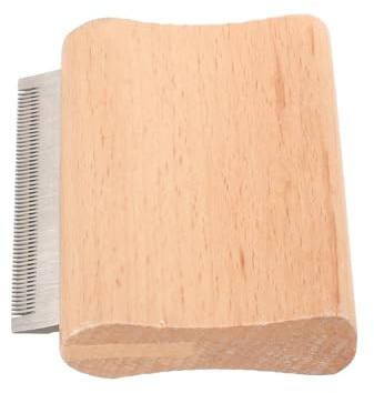 Lurrose Cepillo de Madera y Metal para Ganado y Mascotas Grandes, Quita Barro y Pelo Suelto, Adecuado para Peinar y Rasurar