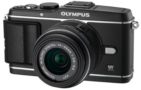 Olympus PEN E-P3 Fotocamera Mirrorless,CMOS da 12.3 Megapixel, Kit con Obiettivo Zoom 14-42 mm, Nero