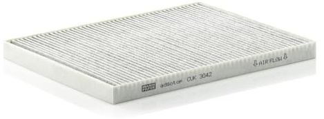 MANN-FILTER CUK 3042 Innenraumfilter/Kabinenluftfilter - Pollenfilter mit Aktivkohle - für Pkw + Transporter