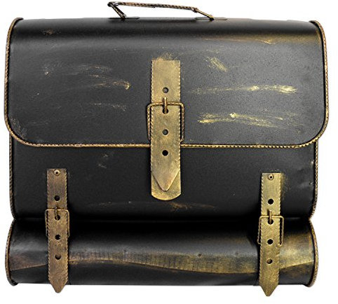 Briefkasten Antik UNIKAT Handarbeit, Schulranzen Design, Zeitungsrolle, Gold