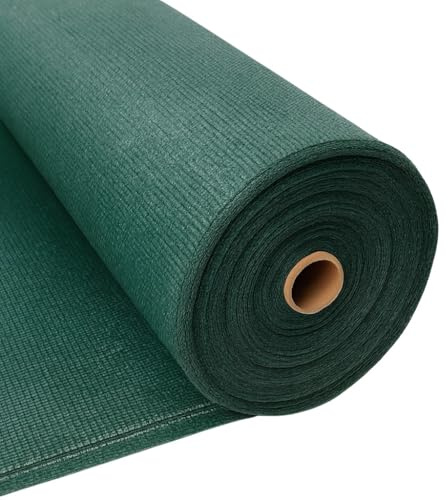 Unbekannt Schattiernetz 55% 60g/m2 Schattiergewebe Sonnenschutz Zaunblende 6 Größen (1,5x25m)