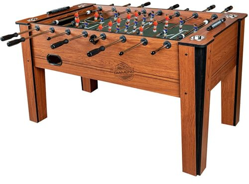 DEVESSPORT Futbolín Clásico Diamond | Diseño Semi Profesional con Acabado en Madera | Futbolín Profesional Disfrutar en Familia y con Amigos