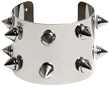 Boland 64418 nitarmband punk, unisex – vuxna, silver