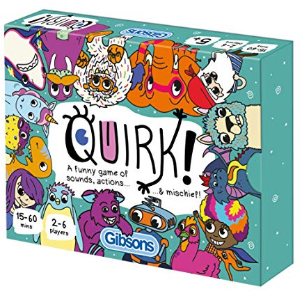 Gibsons Quirk! Silly Card Collecting Game | Action-Packed: Squawk like a parrot, dance like a robot for Christmas & Birthdays| Family Game for Kids & Adults | Ages 5+, 2-6 Players