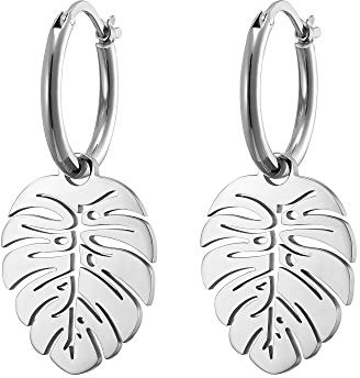 Heideman Ohrringe Folium Damen Silber Edelstahl Creole poliert | Schön zum Verschenken zum Geburtstag an Mama oder Freundin, elegant und zeitlos, hautfreundlich, ideal für den Alltag