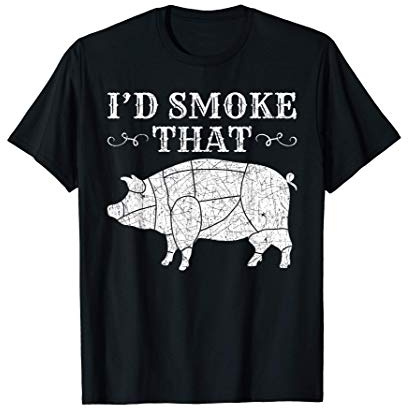 Bistecca Regalo Divertente Id Smoke That Chef Di Barbecue Maglietta