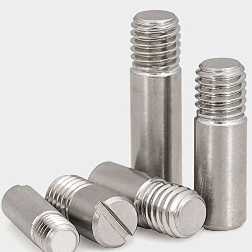 5 perni di posizionamento con intaglio esterno in acciaio inossidabile 304, per bulloni viti di montaggio per viti meccaniche di fissaggio, M3 x 14 mm.