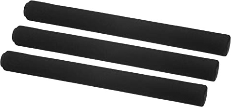PATIKIL Relay Track Baton, 3 Pack Sponge Stainless Steel Tube Race Field Running Stick for Outdoor Athletics Sport Game Tool, Black