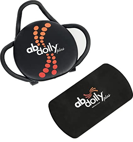 AB Dolly Plus Core Abdominal Training Stimulator System Portable Home Gym Ab Muscle Workout Equipment Trainer Machine for All Fitness Levels, Black