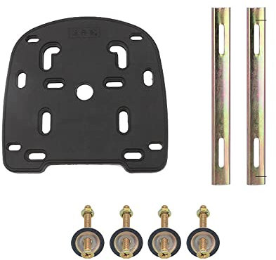 YehVeh Flat Mount Fitting Plate Adapter for Motorcycle Rear Luggage Rack Trunk Tail Box Top Cases Carrier Holder Shelf Quick Release Stamping Bottom Base with Screws for Motorbikes Electric Bicycle