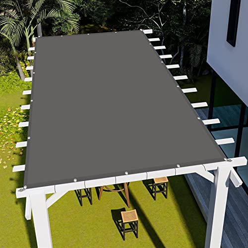 Rechteck Sonnensegel Baldachin 1.5x3M Wasserdicht Rechteckig Garten Blumen Pflanze Seilspannmarkise 98% UV Schutz Leinen inkl Befestigungsseile, Dunkelgrau