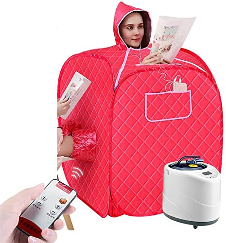 HSRG Sauna Steamer, Portable Lightweight Home Sauna Tent, Folding Sauna Steamer Pot One Person Double Steam Full Body Spa Sauna Kit, for Weight Loss Detox Therapy