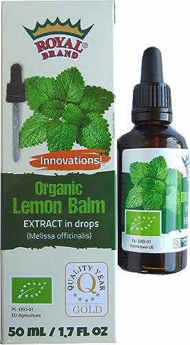 Royal Brand Melissa eller citronmeliss (Melissa officinalis) blad/ekologisk/flytande extrakt droppar 50 ml med pipett