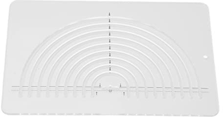 Kreisförmiges Quilt-Lineal, Patchwork-Lineal, Stoffschneidelineal, Positionierungslineal, Nählineal, Halbkreis, Rund, Acryl, Halbkreis, Schneiderlineal, Schneiderlineal,