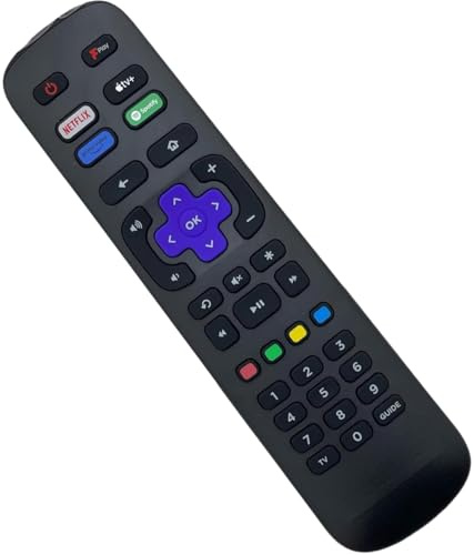 Generic Ersatz-TV-Fernbedienung kompatibel mit Sharp Roku Ready HD Smart LED Freeview, Apple TV, Netflix, Spotify, Prime Video Tasten