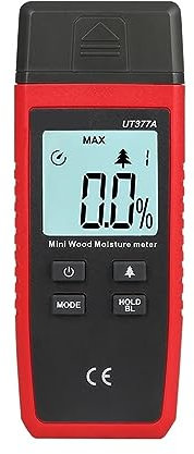 Igrometro Professionale, UT377A Misuratore di umidità del legno digitale Igrometro Tester di umidità for compensato di carta Materiali in legno Retroilluminazione LCD, Misurazione rapida