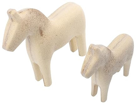 Toyvian 2stücke Unfertige Holzpferde Diy Malmodell Für Kreative Holzfigur Zum Basteln Und Dekorieren Für Malprojekte Und Handwerksarbeiten