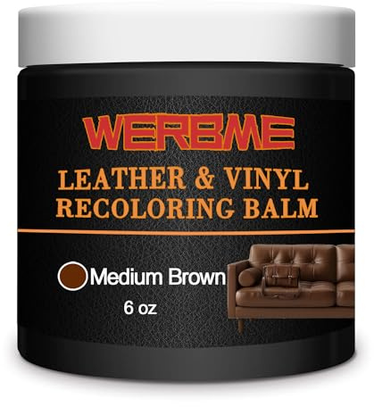 Leder Reparatur Set & Farbauffrischer - 150ml universell einsetzbar für Ledersofas, Autositze, Schuhe | Repariert Kratzer auf Kleidung, Möbeln & Accessoires (Mittelbraun)