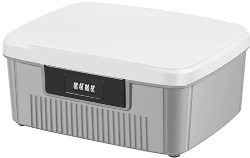 Boîte de rangement verrouillable, grand conteneur verrouillable pour médicaments pour réfrigérateur, boîte de rangement avec code pour aliments, médicaments, téléphone, documents de bureau