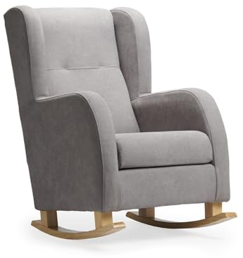 Sillonea- Sillón de Lactancia Evolutivo Modelo París: De Mecedora a Butaca Fija en un Simple Paso, Comodidad para Cada Etapa de la Maternidad- Medidas: 66 x 89 x 102 cm, con Tela Antimanchas