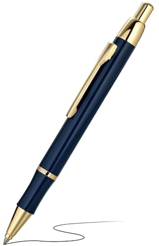 BEILUNER Luxus-Gelschreiber, hochwertiges Schreibgerät, Oberfläche mit echtem Gold überzogen, mit Geschenkbox