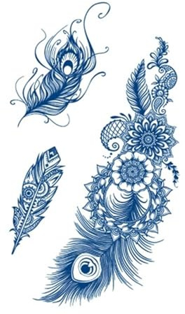 Autocollant de tatouage étanche, faux tatouage d'aile de cupidon de Dragon chinois, Art corporel(005)