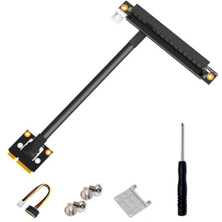 Aurgiarme PCIE - Cable de conexión PCIE en miniatura de 8 x 16 x a PCIE en miniatura PCIe a tarjeta de extensión PCIe para tarjeta de red de sonido