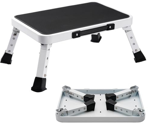 Comzantor Klapphocker, Tritthocker Klappbar, Hocker Klappbar, Klapptritt, Falthocker, Trittstufe Klappbar, Fußbank Klappbar, Fußhocker Klappbar, Tritthocker Erwachsene, Step Stool, für Küche und Büro