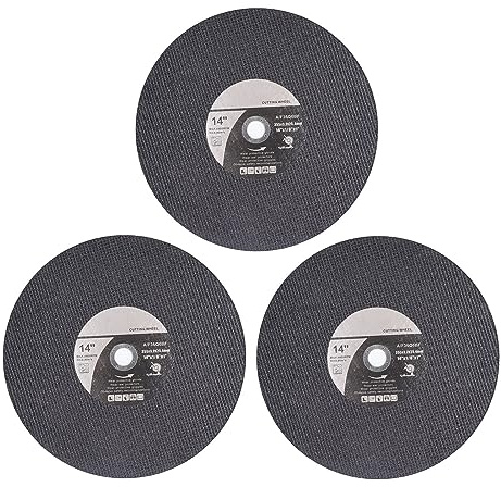 Baxnore 3 pcs 355 x 25,4 mm roues de coupe, disques coupés Emery, coupeurs de scie abrasive pour broyeur d'angle, métal, plastique, coupe en bois, disques de vitesse
