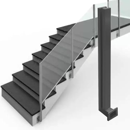 Poteau de balustrade en verre trempé, colonnes de clôture en acier inoxydable pour panneau en verre/bois/plastique, balcon, terrasse, escaliers, rails de jardin, piliers de soutien