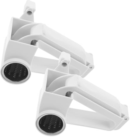 LIFKOME 2 Piezas Rallador de Queso Manual con Manivela Acero Inoxidable Cuchillas Resistentes Antideslizante para Queso Duro Verduras Chocolate Multifuncional Cocina Compacto Portátil