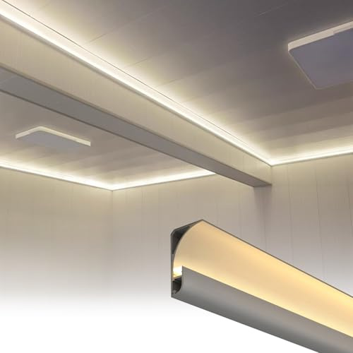 Applique da Parete a LED, Decorazione da soffitto, Canale lineare Personalizzato in Lega di Alluminio, Profilo indiretto per corridoio Cucina teatro (5,5 m (18 Piedi))